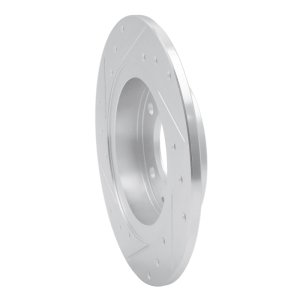 Ford Probe Brake Rotor (1) - Rear Right - R1 Concepts - Drilled & Slotted - Silver - `93-`03